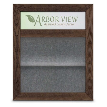 United Visual Products Outdoor Enclosed Combo Board, 42"x32", Bronze Frame/Burgundy & Cinnabar UVCB4232ODBZ-BURGUN-CINNABA